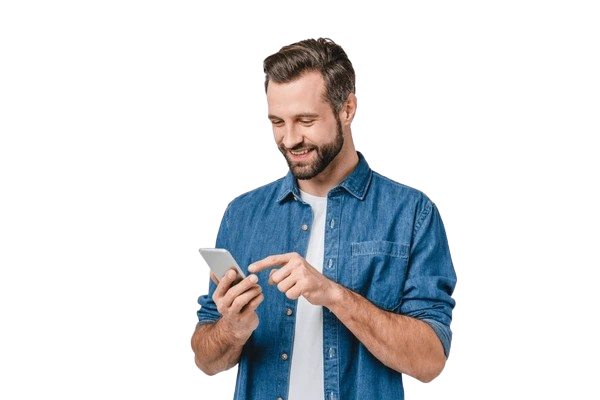 Profissional usando smartphone